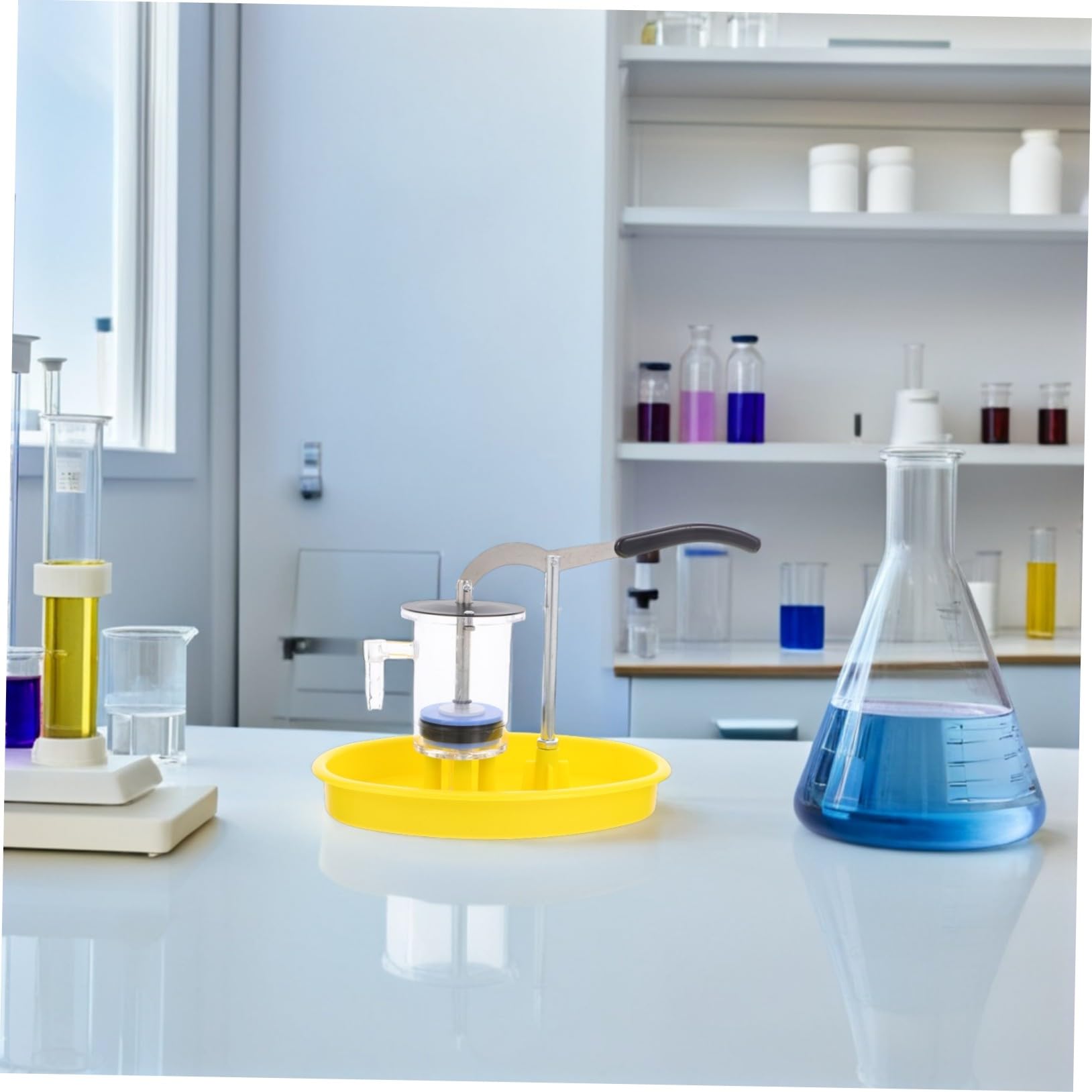 UPKOCH Pompa Manuale per Esperimenti di Fisica, Giocattolo per Esperimenti Scientifici Materiale in Acciaio Inossidabile e Plastica, per Insegnamento e Dimostrazioni Artigianali