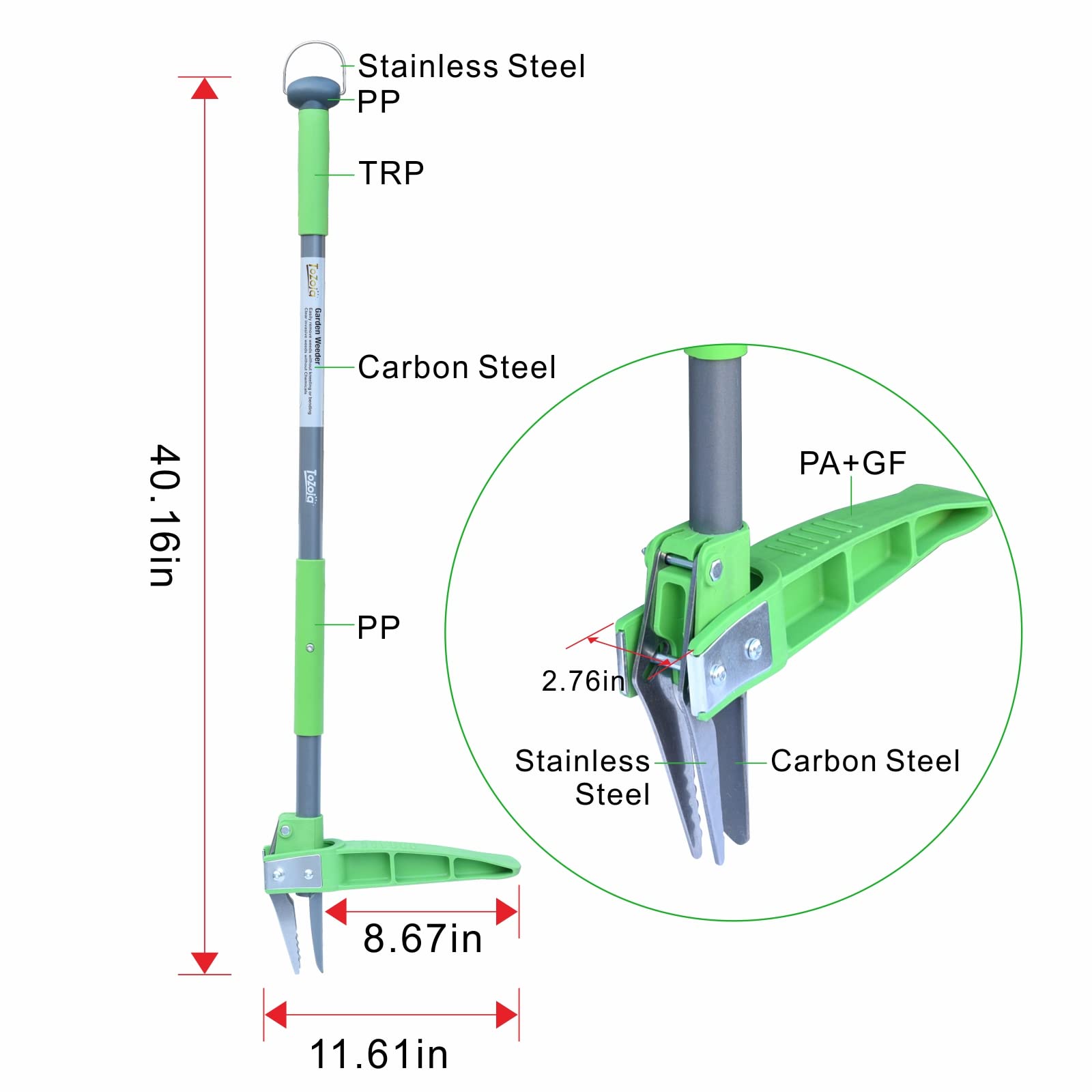 Manual Weeders joyvio Weed Puller Manual Weeder Twist 3 Claws Easy Root