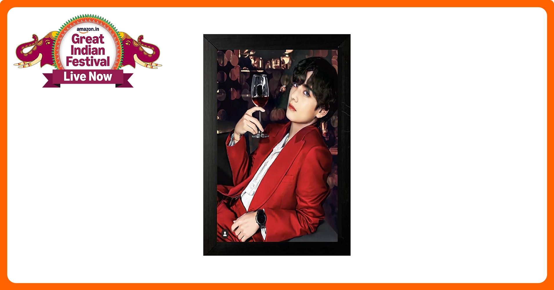 BTS 防弾少年団 TAEHYUNG V フォトフレーム A4 額縁 + スロ③ BTS V (Kim Taehyung) Photo Frame For BTS Fans/Room Decor