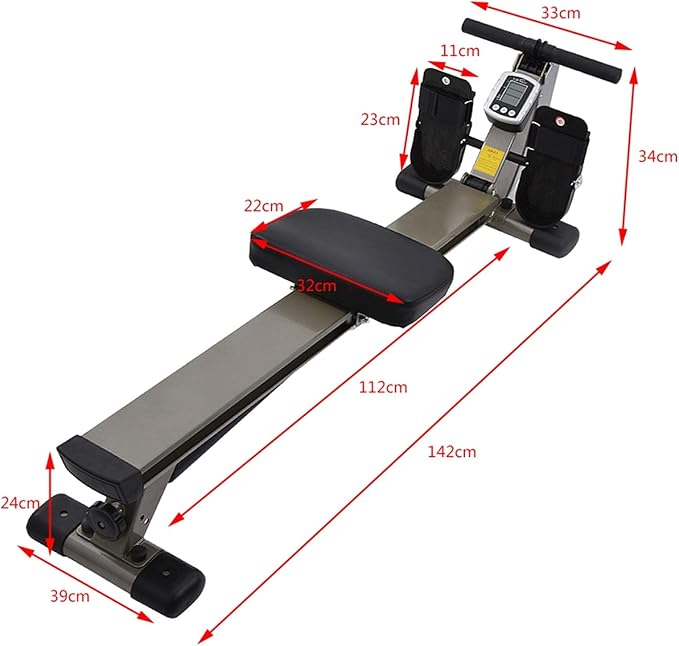 Máquina de remo compacta para entrenamiento fitness miniatura 3