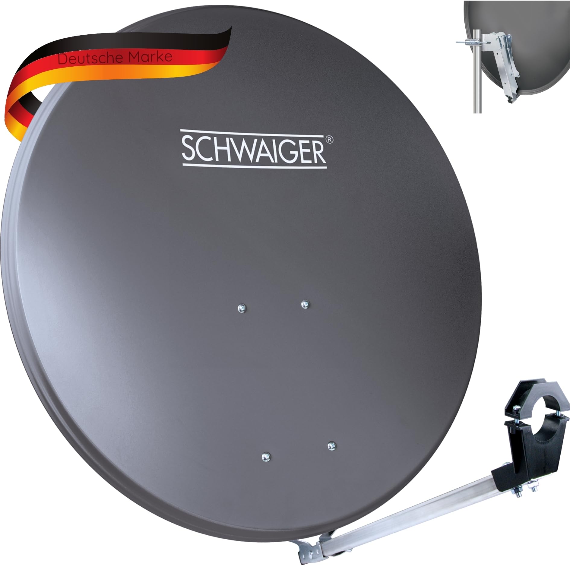 Schwaiger SPI2080 018 antenna per satellite Grigio