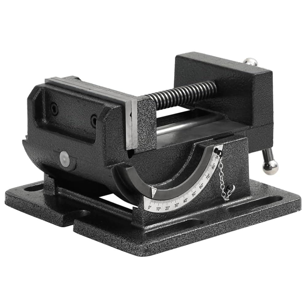 Amazon | vidaXL 手動操作式 傾斜あり ボール盤バイス 110mm