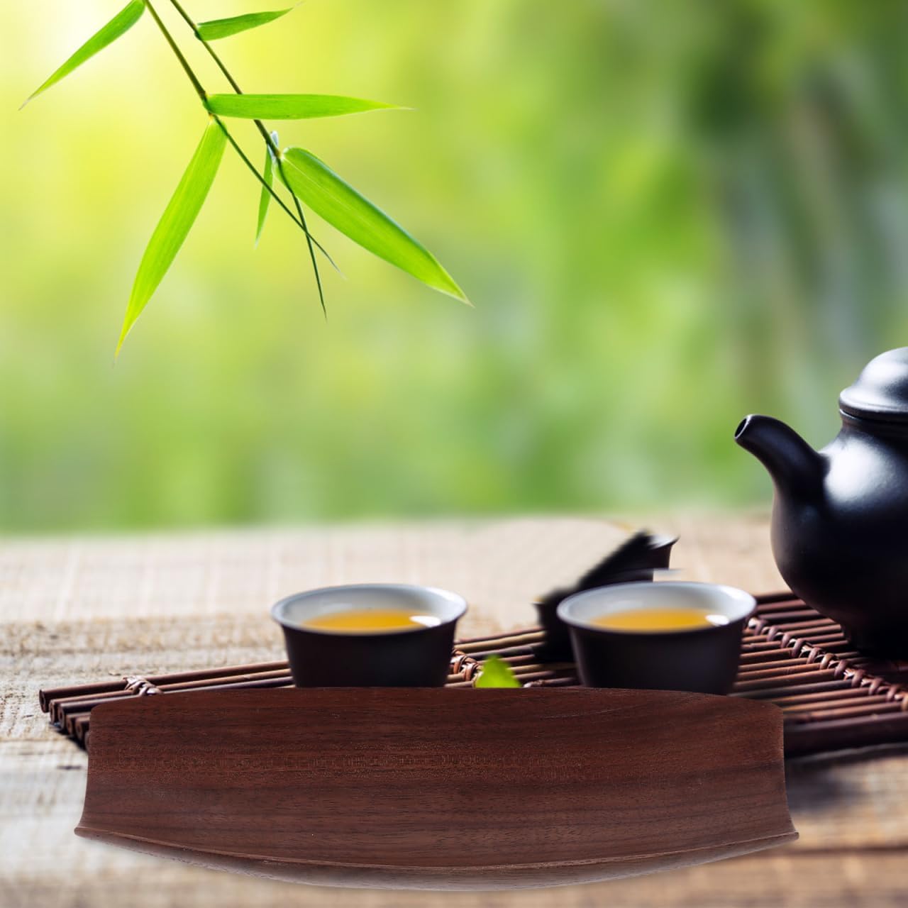 Wooden Tea Scoop Set: Kung Fu Tea Accessories for Home - Ceremony Tools for Loose Leaf (6.29x2.36 Inch)