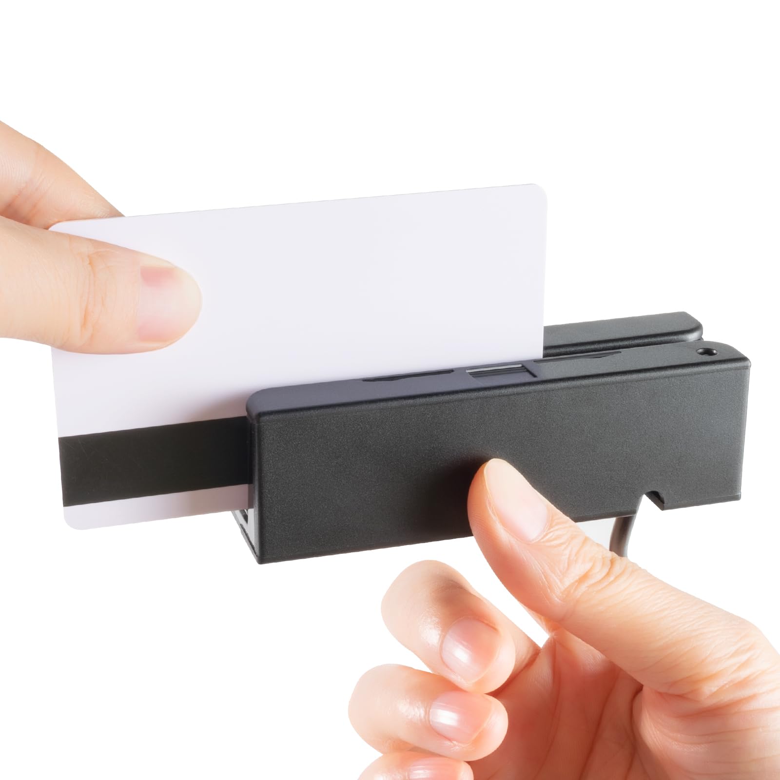 MSR100 Lettore di carte a banda magnetica USB, Lettore macchina POS per tessere, programmabili e integrazione con varie Localizzatori GPS, Nero