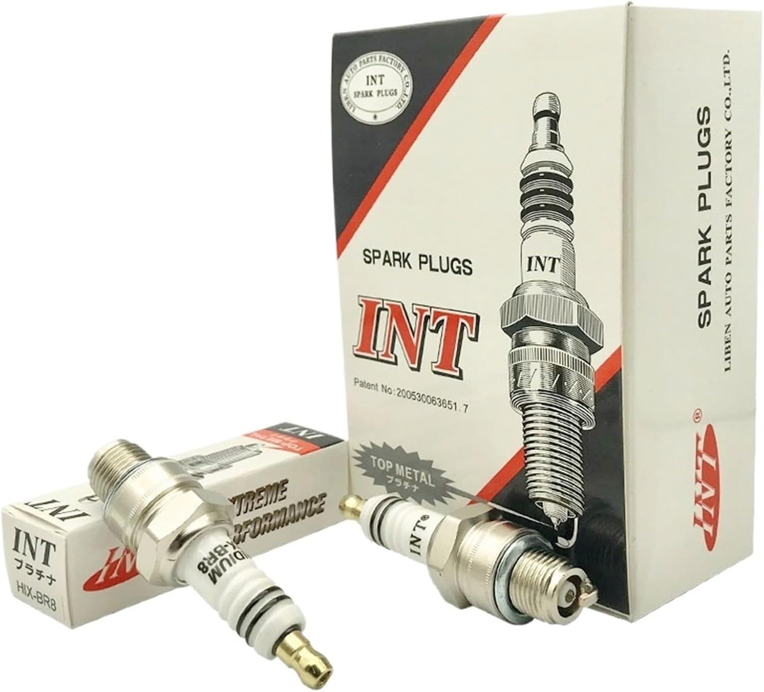 10pcs INT Compatible For IRIDIUM Outboard Yacht Compatible For Spark Plug HIX-BR8 Compatible For BR8HIX B8HS-10 BPR8HIX IWF24 W24FSZU TP409B 4092 W3AP L3G BR8HS-10 B8HS