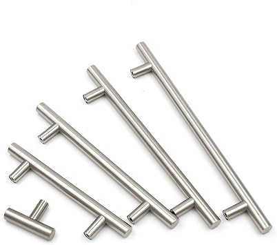 goldenwarm 10Pack Single Hole Brushed Stainless Steel Cabinet Knobs and Pulls Door Cupboards Drawers Bedroom Furniture Handles 50mm/2in Overall Length