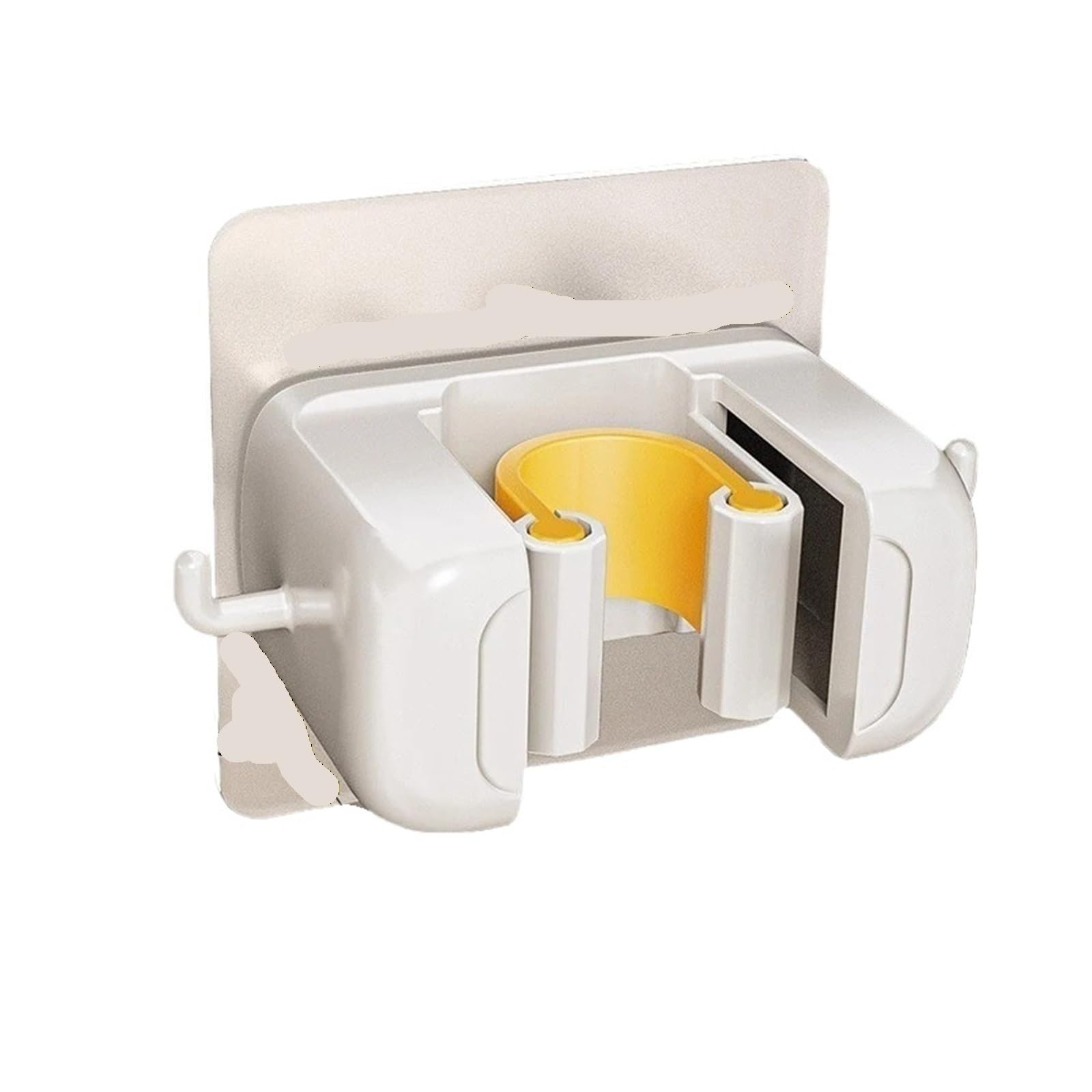 Zguouzantye Yellow No Punch Mop Broom Holder Wall Mount Home Organizer