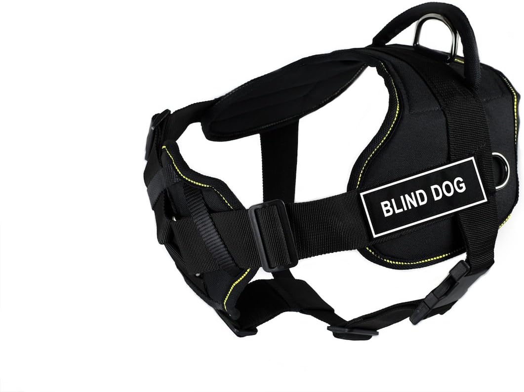 Dean & Tyler Fun Harness with Padded Chest Piece, Autism Dog, Large, Black with Reflective Trim