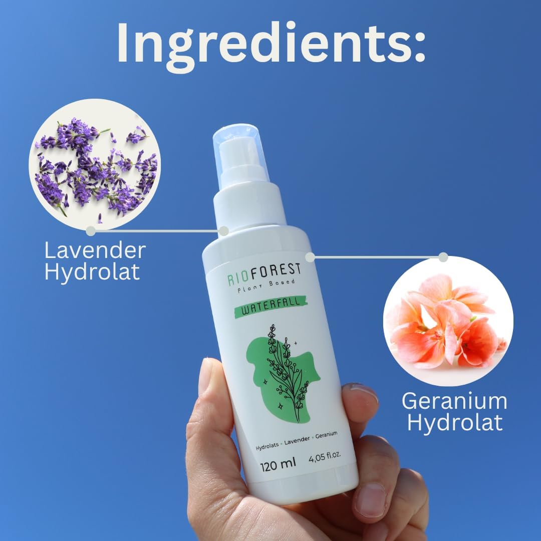 Waterfall Hydrolat – Hydrating Facial Mist & Toner | Glass Skin Spray for Glow | Antioxidant-Rich Face Mist for Hydration, Makeup Setting & Post-Sun Care | Natural, Vegan & Soothing for All Skin Types - Image 3