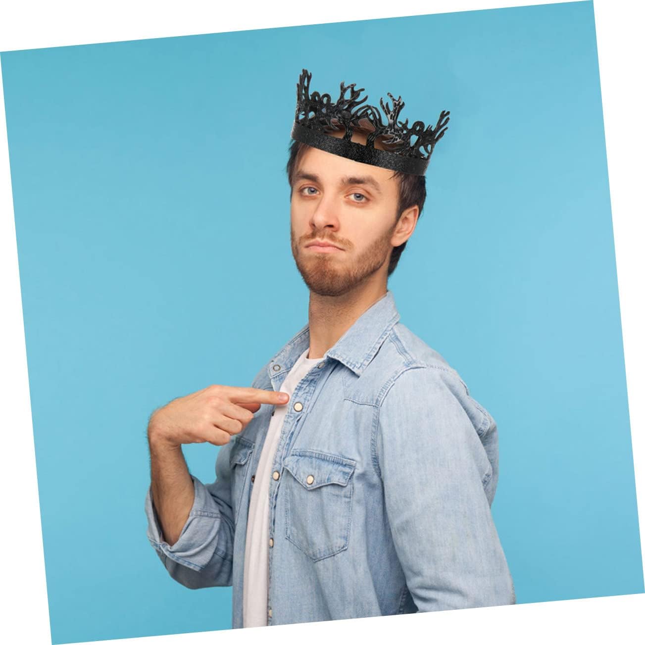 Veemoon Vintage Medieval Style Crown Headdress for Men for Birthday Celebrations Weddings Prom Cosplay