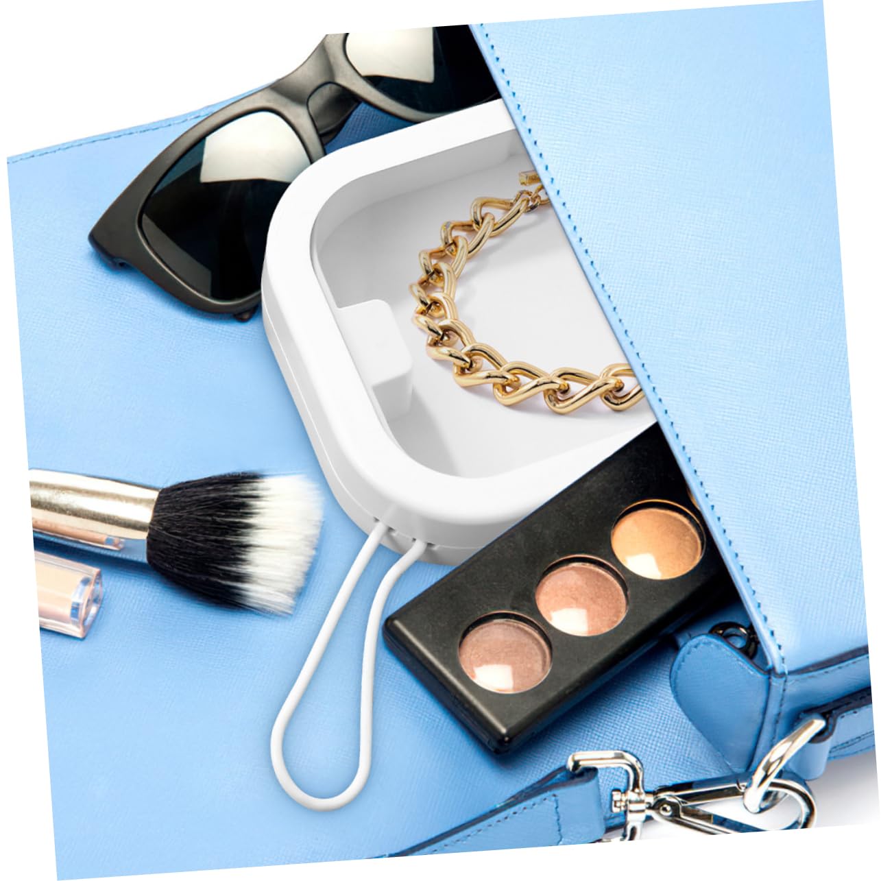 LIFKOME 4 Stück Aufbewahrungsbox für Haaraccessoires aus Abs und Tpe Weiß Tragbar und Leicht zu Reinigen für Haargummis und Haarschmuck