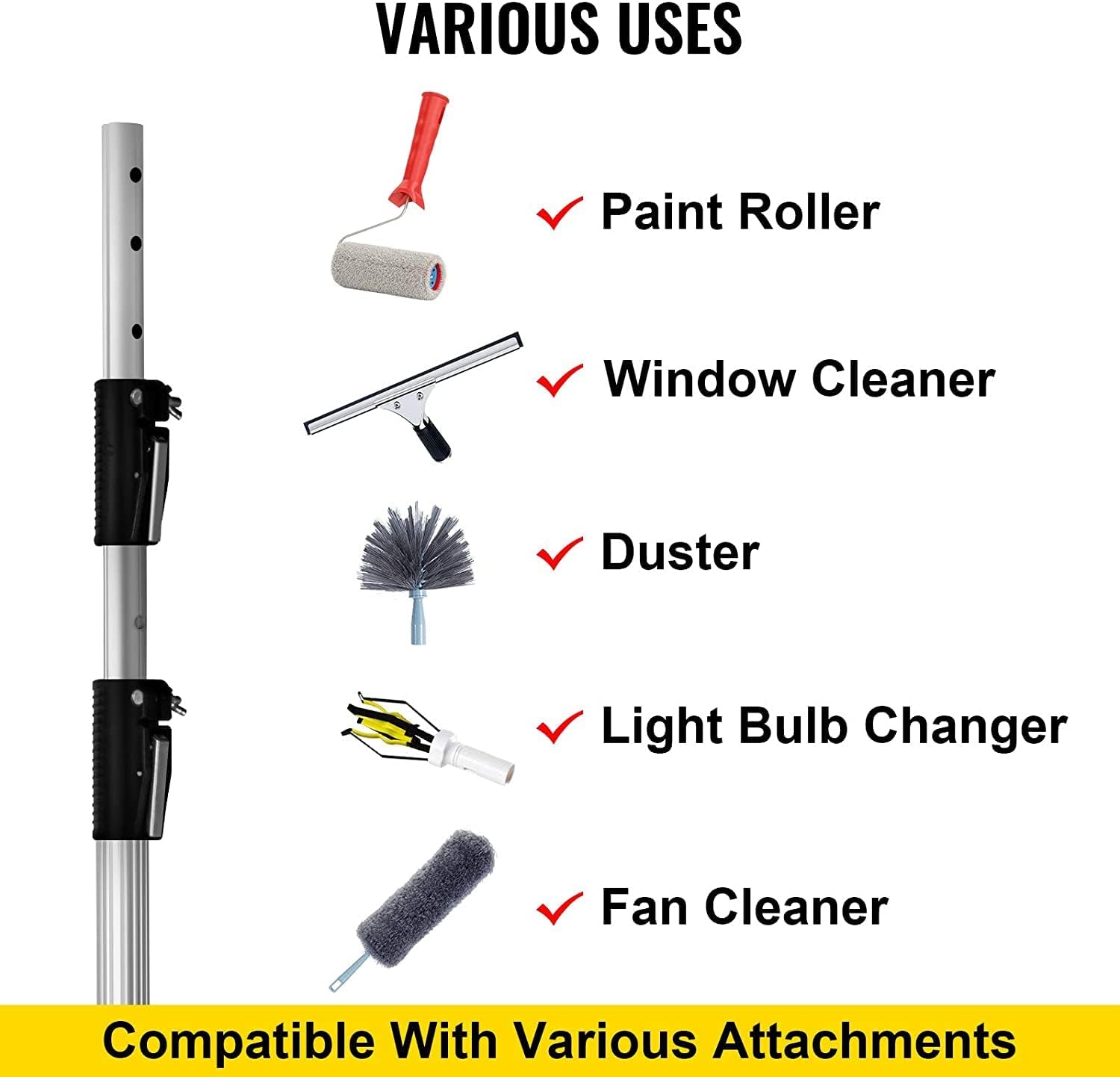AASONS Extendable Pole - Reach High with Ease -6 AASONS Extendable Pole - Reach High with Ease -6