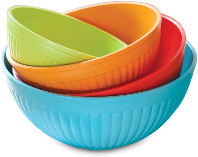 Nordic Ware 4Piece Prep N Serve Mixing Bowl Set, 2/3.5/5/7