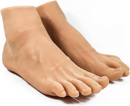 A Pair of Realistic Silicone Male Foot Models with Skeletal Structure are Suitable for Jewelry and Shoe Displays, Art Sketches, Etc.
