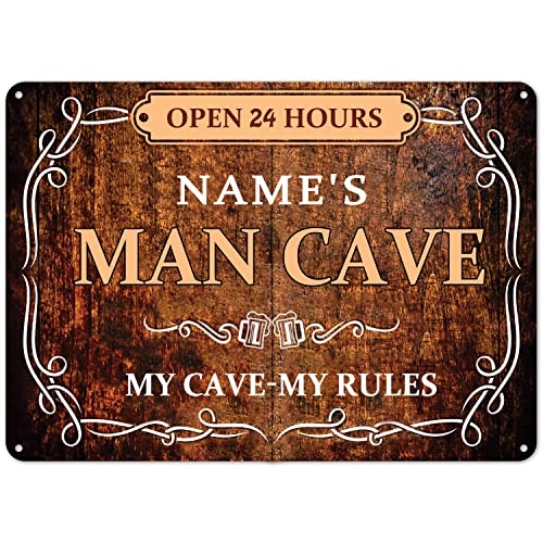 Custom Personalized Man Cave to Man Cave Novelty Tin Sign