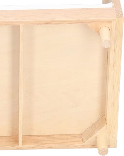 Miniatura 6 de 1:12 Casa de muñecas Cama doble Roble Muebles en miniatura Casa de muñecas Decoración Accesorios para niñas