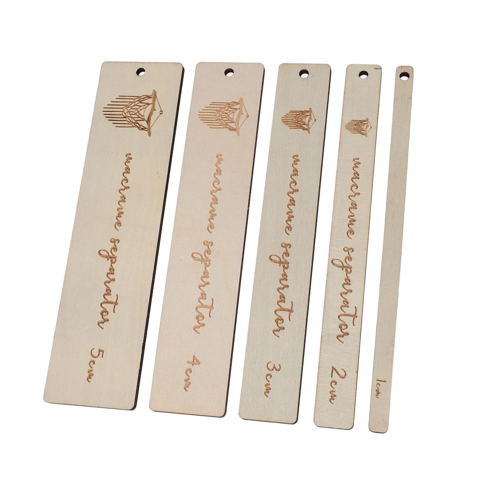 5 Règles En Bois Pour Macramé - Outils De Séparation Légers Pour Créer Des Nœuds Réguliers Et Précis