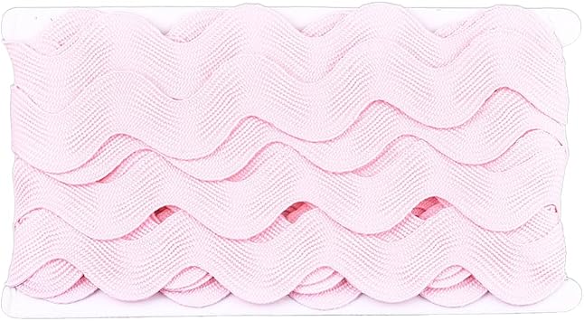 10 Yards 1.57 Inch Pink RIC Rac Ribbon Bulk Wave Trim Rick Rack Bending Fringe Polypropylene Fabric Edge Trimming Ribbon for Sewing Making Craft Gift Wrapping Wedding Christmas Decor Supply