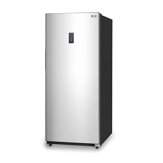 BLACK+DECKER 17 Cu. Ft. Convertible Freezer Refrigerator, Upright Freezer with Glass Shelves, ENERGY STAR rated, Frost Free, BUC1700XS, Stainless Look