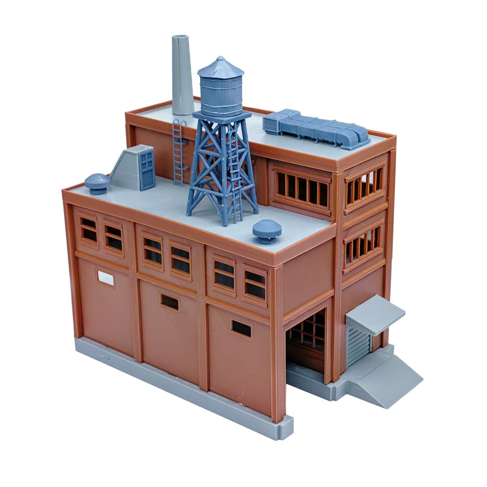 Outland Models Grande fabbrica di layout della ferrovia con il bacino di carico interno scala 1:87 HO