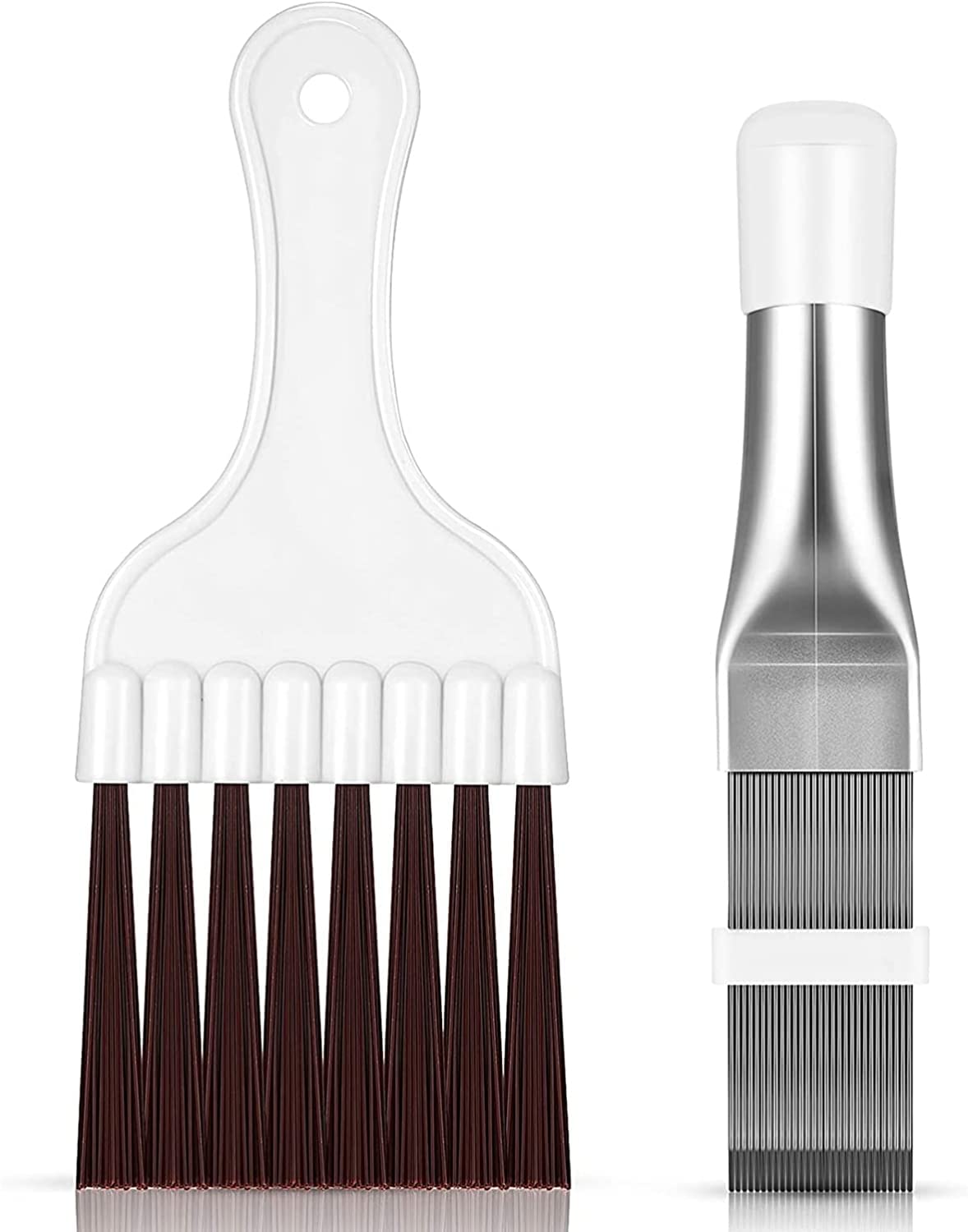 Pettine a pinna per condizionatore d'aria, pettine a pinna in acciaio inox, pettine a condensatore dritto, spazzola per la pulizia dell'evaporatore, strumento di pulizia delle alette del radiatore