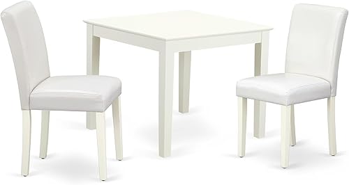 Miniatura 15 de East West Furniture OXAB5-MAH-72 - Juego de mesa de comedor moderna de 5 piezas, incluye una mesa cuadrada de madera y 4 sillas de comedor Parson de