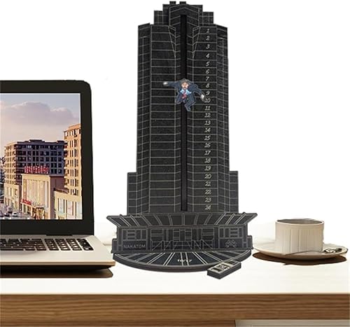 Miniatura 4 de Calendario de Adviento de Navidad, decoraciones de madera de escritorio, calendario de adviento mortal, Hans Gruber dejó caer Nakatomi Plaza,