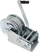 BLACKHORSE-RACING 3500 lbs Hand Winch with 33FT Cable, Hardened Steel 2 Gear Manual Crank Winch for ATV RV Boat Trailer Truck Marine Winch Heavy Duty Hand Crank Winch with Hook