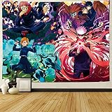 Brandname Jujutsu Kaisen Anime-Tapestry-Posters, Large Mural Scrolls Suitable For Living Room, Bedroom And Birthday Parties, Gifts For Relatives And Friends 60x80in Poster Tapestry…