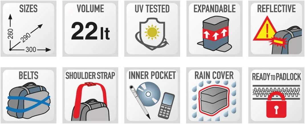 Givi ST607B Saddle Bag Expandable Thermoformed Capacity 22 Litres