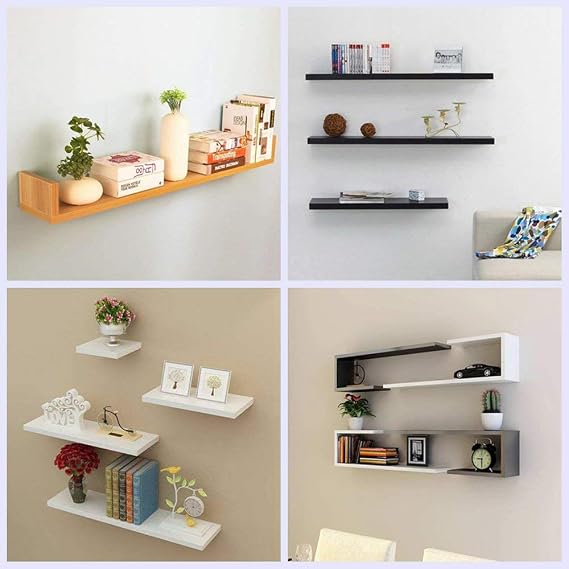 4pcs 5 inch Floating Shelf Invisible Support Bracket,Hidden Shelf Support Brackets Hardened Concealed Floating Shelf Blind Wall Shelf Floating Shelf Metal Brackets