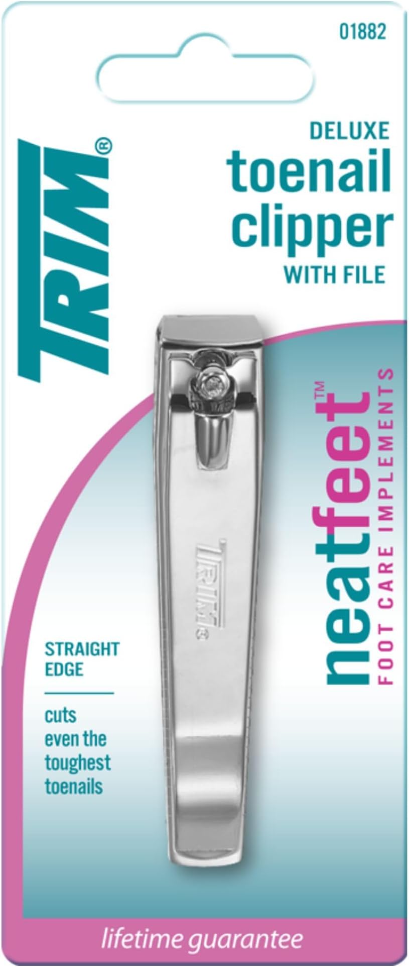 Straight Edge Toenail Clipper with File, 0.94 Ounce
