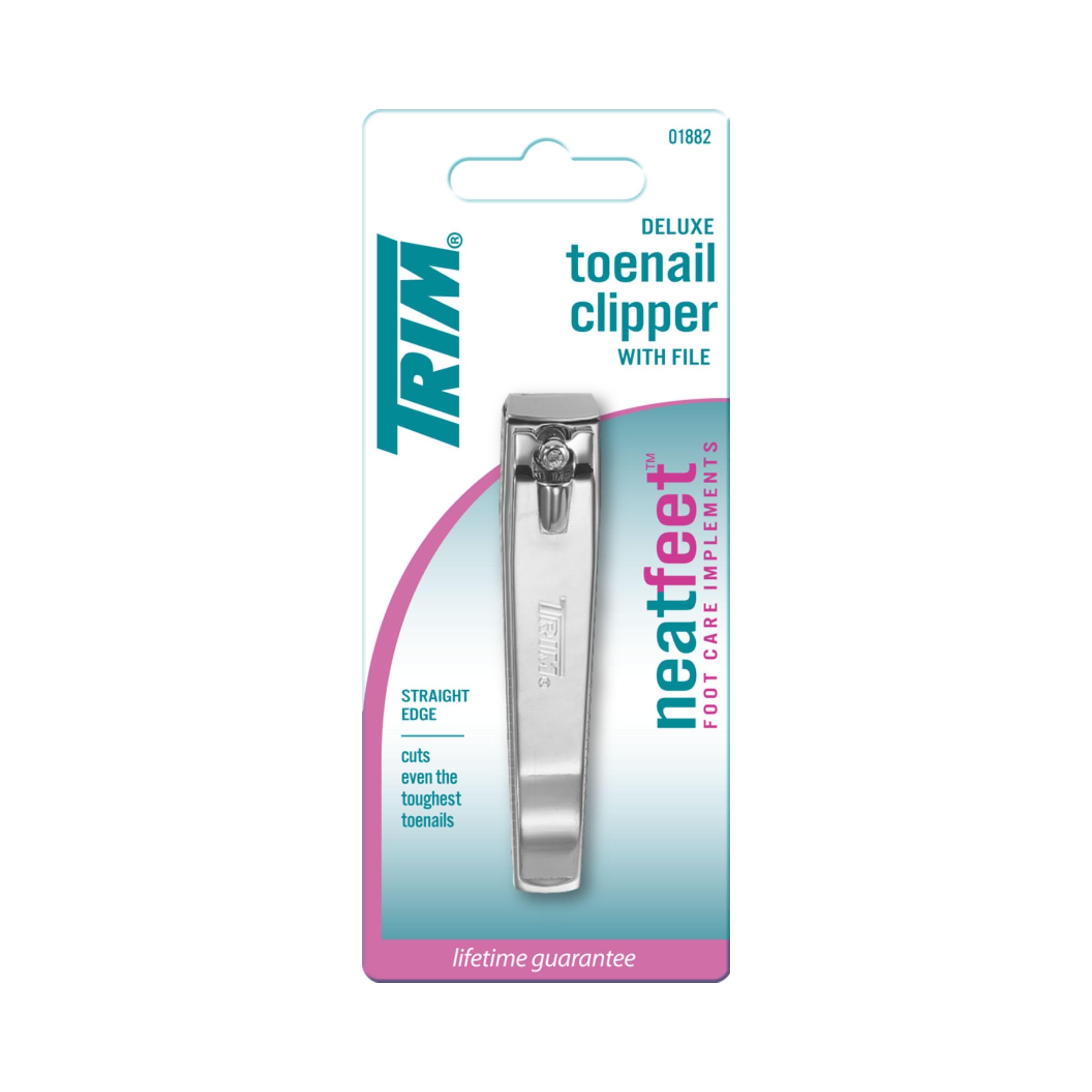 Trim Straight Edge Toenail Clipper with File, 0.94 Ounce