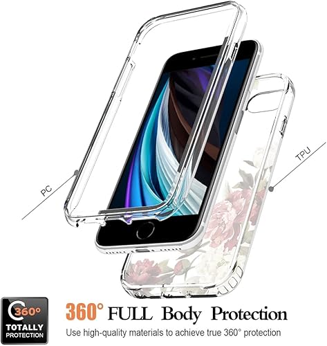 Miniatura 3 de Funda para iPhone SE 2022SE 3 2022iPhone SE 2020iPhone 7iPhone 8 con protector de pantalla de vidrio templado, funda protectora de cuerpo completo