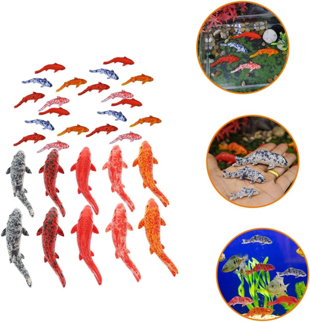 2sets Micro Landscape Simulation Small Animal Bonsai Decoration DIY Resin Crafts Ornaments 2pcs Fish Tank Plants Miniature Animal Figurines Net Pond 30pcs*2