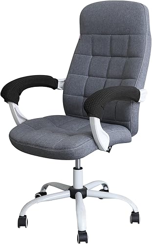 Miniatura 2 de FORCHEER Funda elástica para reposabrazos de silla de oficina, elástica, resistente al agua, de elastano, elástico, jacquard, para silla de oficina,