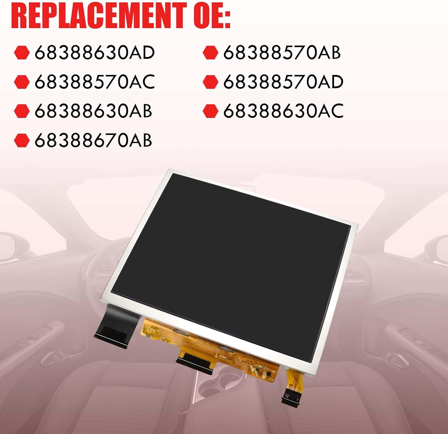 8.4" Uconnect Touch Screen Display LCD Digitizer Navigation Radio Compatible with 2018-2023 Jeep Grand Cherokee Dodge Ram Chrysler Charger