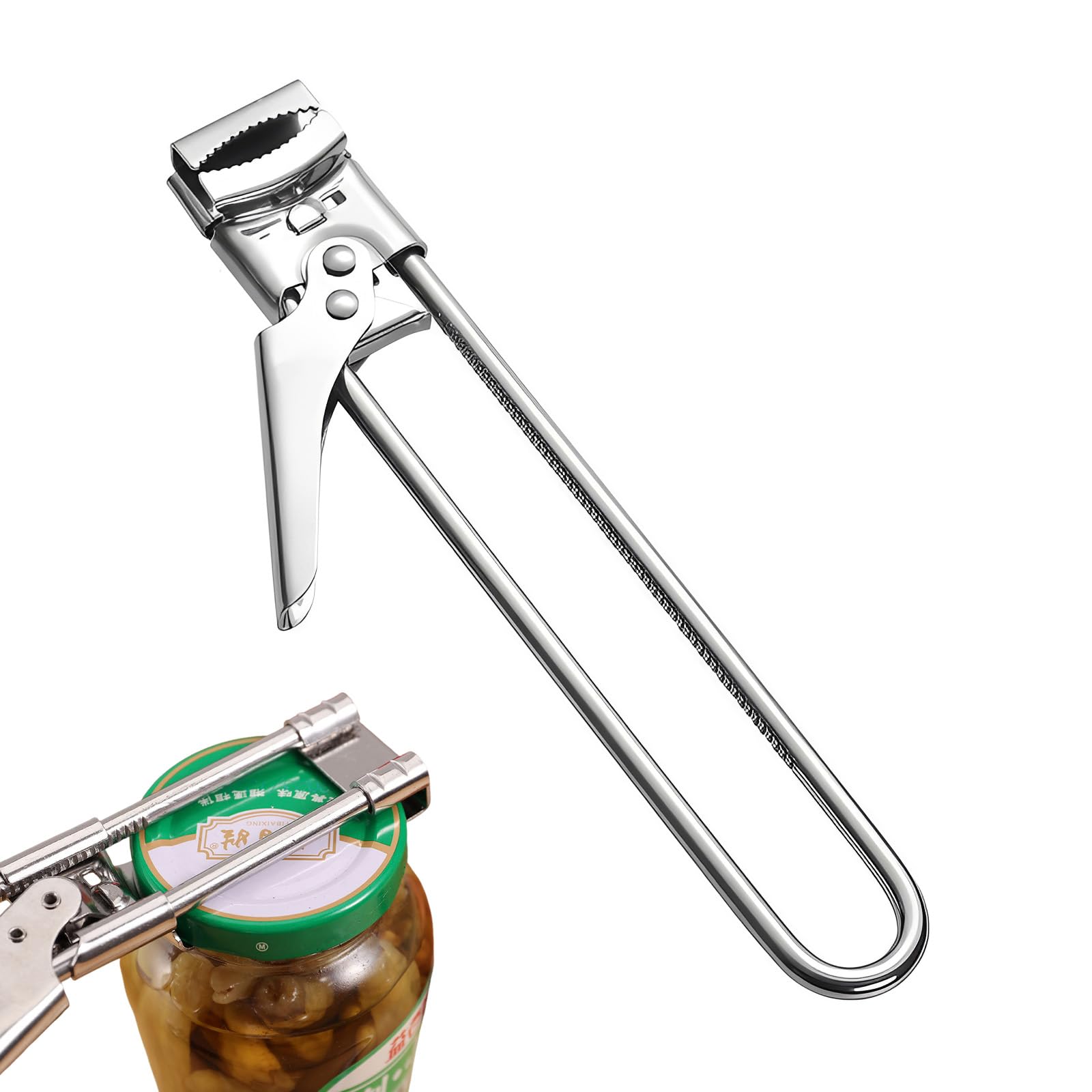 Apriscatole Manuale Regolabile in Acciaio Inossidabile - Apribarattoli Vetro & Apri Lattine per Anziani, Artrite