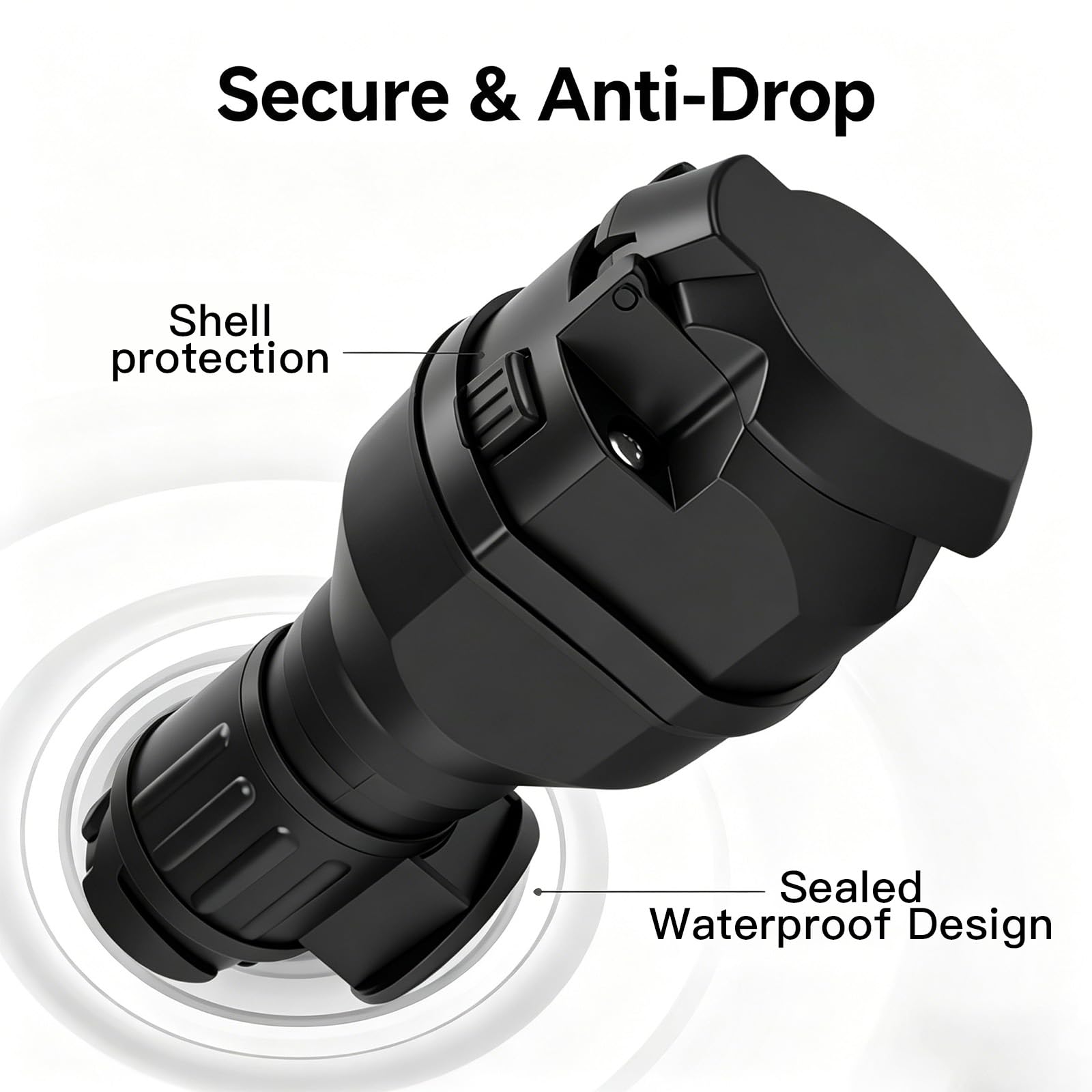 13 Pol Anhänger Adapter - Canbus Kompatibel - 12V Anhängerstecker 13 Polig Nach ISO 11446 mit LED Anzeige - Stecker Für PKW Anhänger - Wasserdicht Für Wohnwagen Trailer Fahrradträger