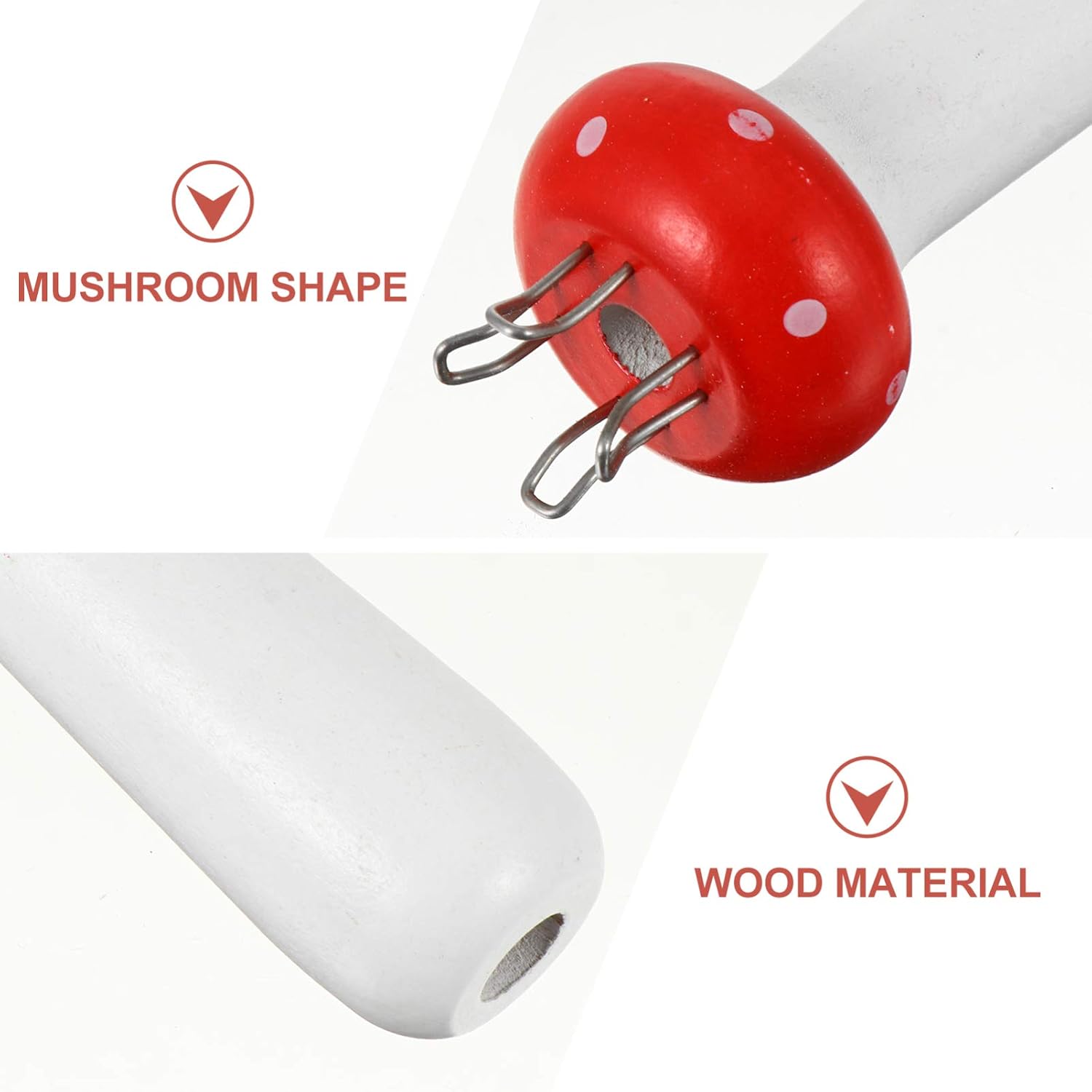 Anneome 3pcs Mushroom Shaped Handy Yarn Knitter Tool for Craft French Knitter for Beading Lace and Wool Yarn Projects for Beginners and Advanced