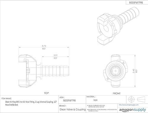 Miniatura 3 de Dixon AM1 - Extremo de manguera Air King (12")