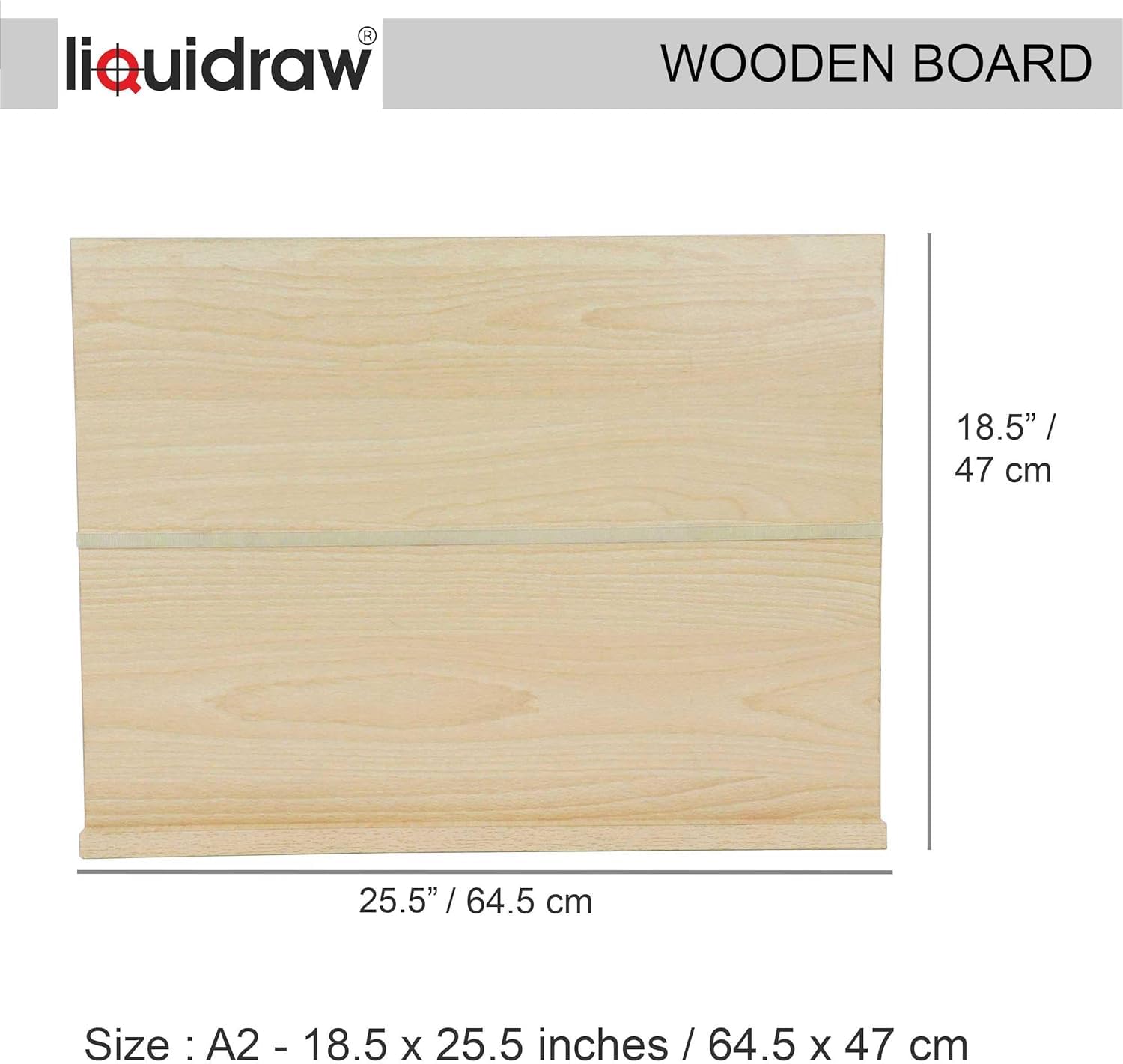 Liquidraw Planche à dessin d'artiste A2, planche à dessin d'art en bois massif réglable à 6 angles avec règle carrée en T de 60 cm, chevalet de table portable pour dessin 25,5" x 18,5"