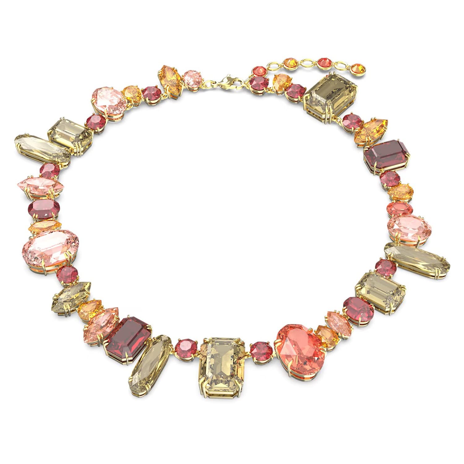 swarovski Gema necklace, Mixed cuts, Multicolored, Gold-tone plated-picture-7