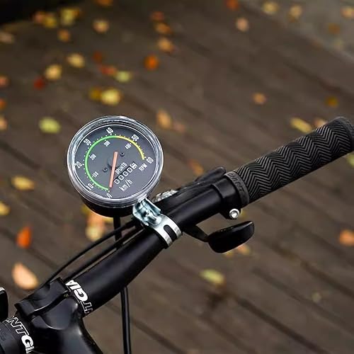Miniatura 2 de Velocímetro de bicicleta, odómetro analógico mecánico, estilo de la vieja escuela, tabla de código de computadora, cronómetro, cronómetro,