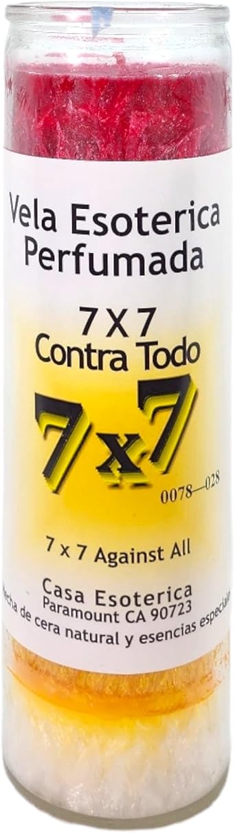 7X7 Against All-Palm Wax Spiritual Intention Spell Candle-[7 Color] | Vela CASA ESOTERICA PERFUMADA- 7X7 Contra TODO