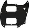 Musiclily Pro 9-Hole Pickguard for Squier Mustang HH Guitar 3Ply Black | for Sonic 1