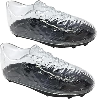 Conjunto com Caixinhas Acrílicas em Formato de Chuteira – Kit Lembrancinha Criativa para Festa Infantil, Tema Futebol, Brindes Personalizados, Decoração Esportiva (Mimo Esportivo, kit, 10)