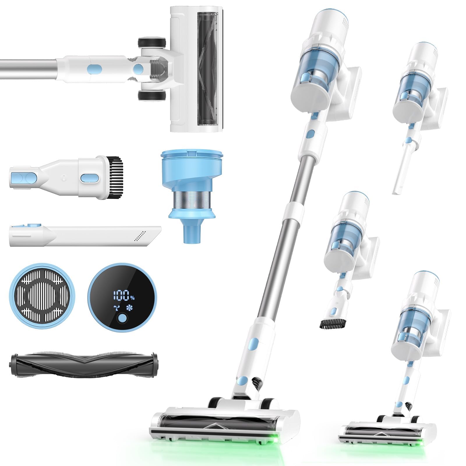 Amazon | Hearten 掃除機 コードレス【60KPA超強力吸引・自立式設計