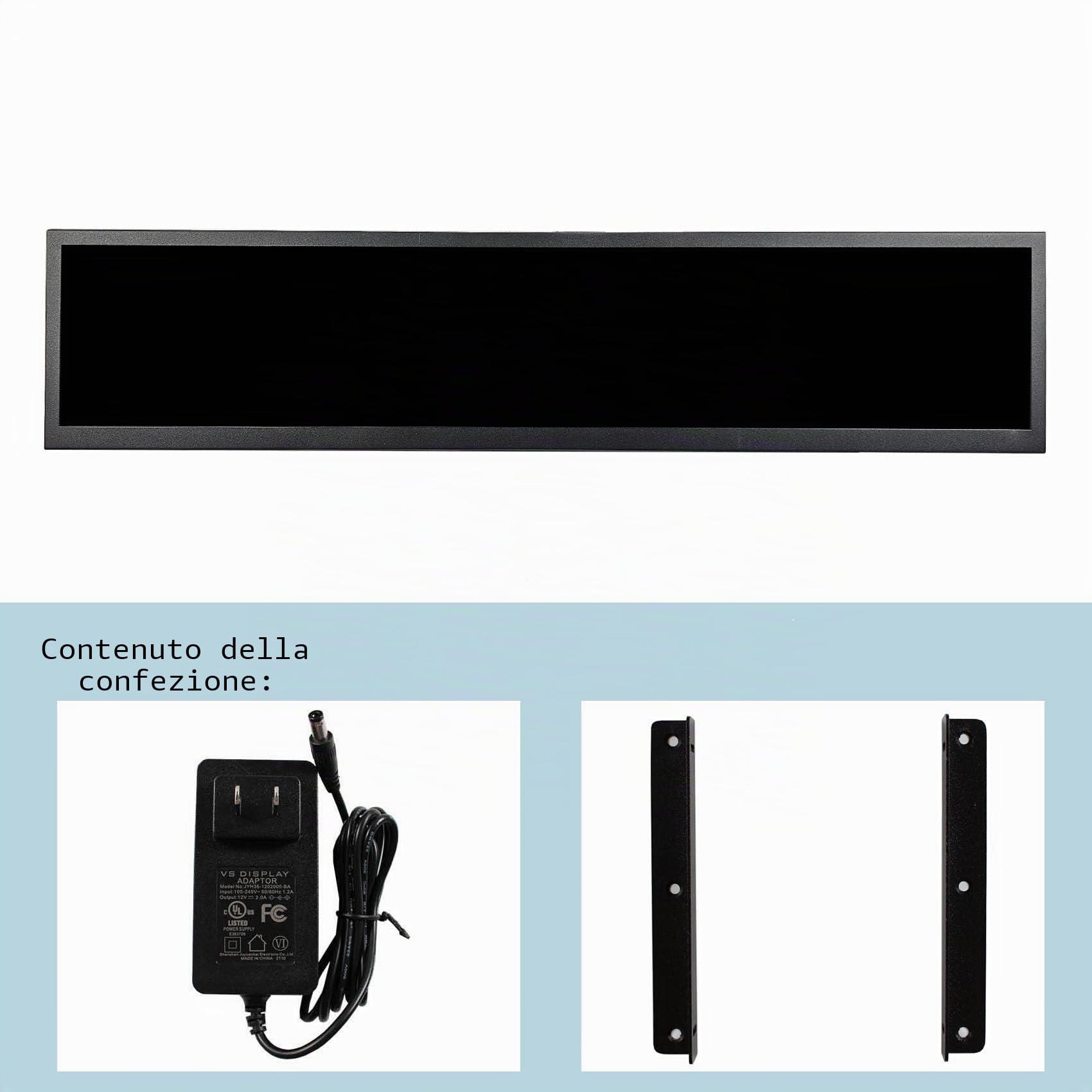 VSDISPLAY Monitoraggio IPS, schermo LCD a barra larga 1920x360 da 24 pollici