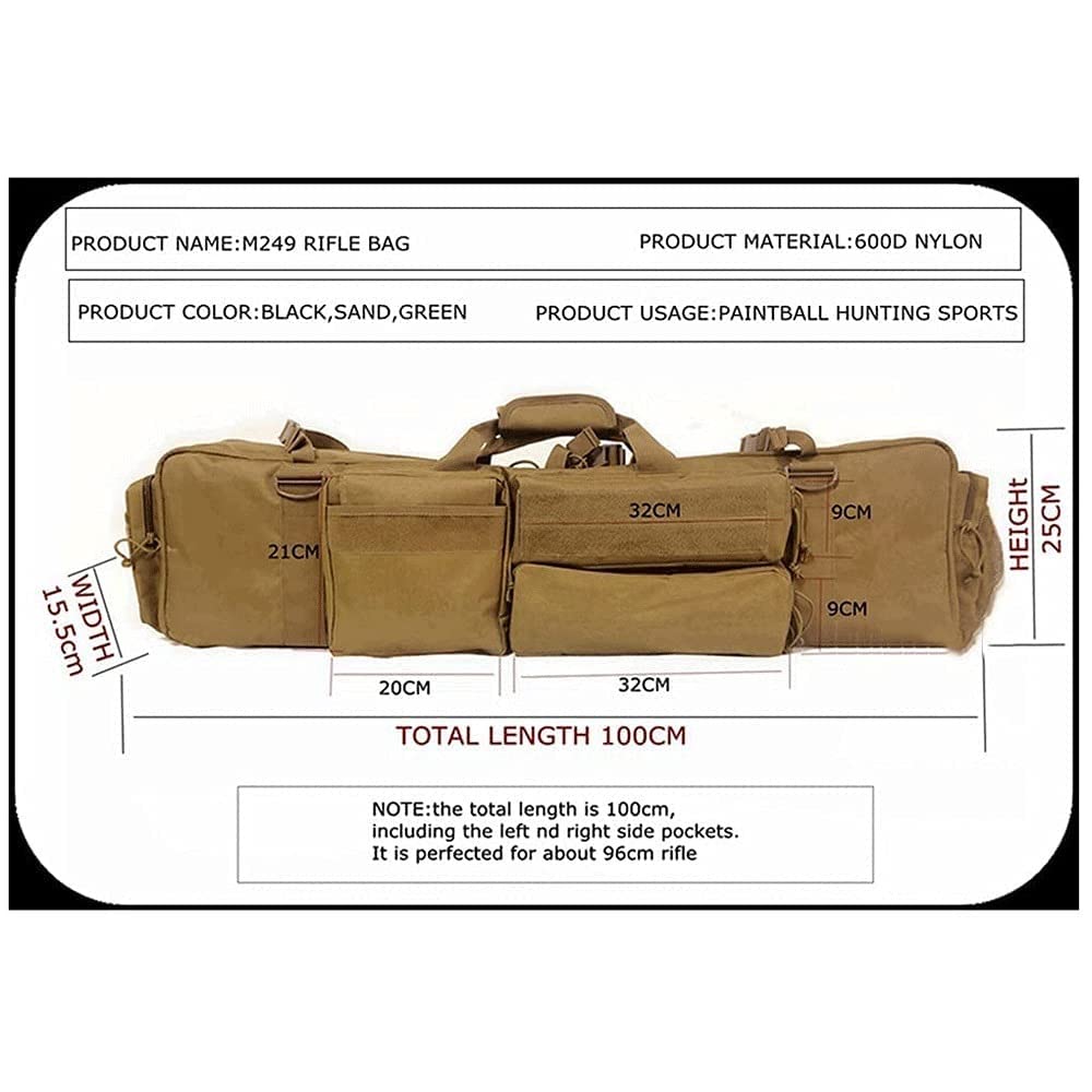 Fucili Custodia per Fucile Borsa Tattica per Fucile, Doppia Custodia per Fucile Lungo, Zaino Tattico per Fucile/D